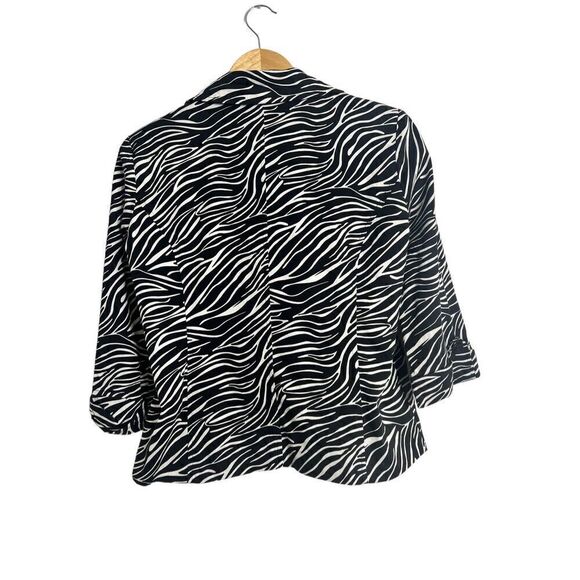 Notations Zebra Print Y2K Blazer lightweight jacket sz S - Picture 5 of 5